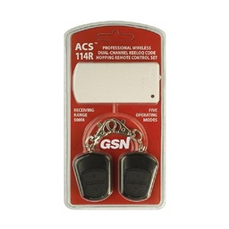 [ACS114R] RECEPTOR INALÁMBRICO UNIVERSAL DE 2 RELES, CON 2 TRANSMISORES DE 2 CANALES. RANGO DE COBERTURA 500 MTRS