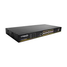 [CY-S1016-W2-200] SWITCH CYGNUS 16 PUERTOS POE 100MBPS 135W + UPLINK 2 ETHERNET 1GBPS + 1DE FIBRA ÓPTICA, HASTA 200W TOTAL POE (CON INDICADOR DE CONSUMO), UPLINK: 2X PUERTOS ETHERNET
