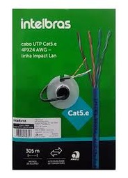 [MC8CPR] CABLE UTP INTELBRAS CCA COBREADO EXTERIOR VAINA NEGRA  (305 MTS)